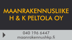 Maanrakennusliike H & K Peltola Oy logo